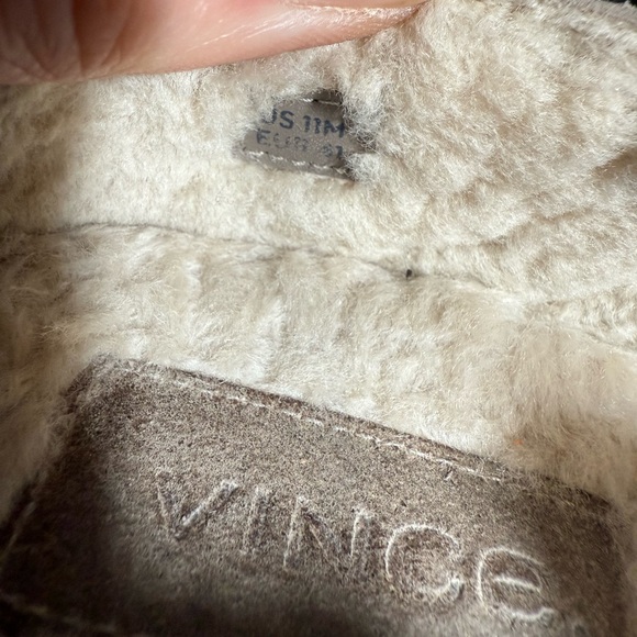 Vince Suede Shearling-Lined Slip-On Sneakers Men’s 11 Taupe‎ main image 4